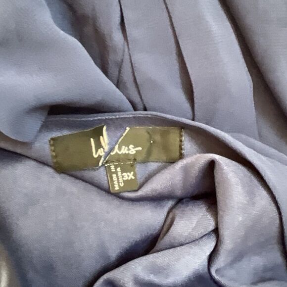 Lulus Ravishing Charm Dress Women's 3X Dark Blue High Low Ruffled Wrap Maxi NWOT - Picture 10 of 11